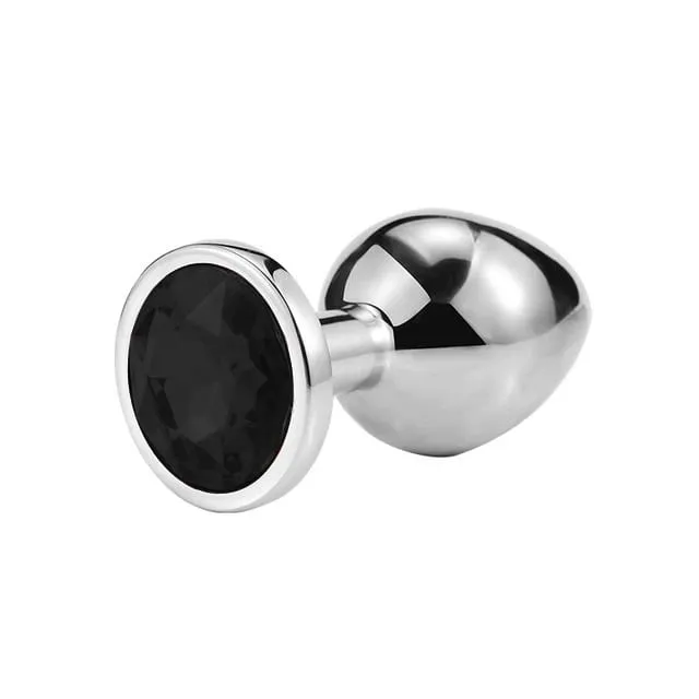 Anus Plug Anal Bead Adults Sex Toys Metal Butt Plug Stainless Steel Anal Plug With Jewelry Colorful Crystal for Women Adult Game