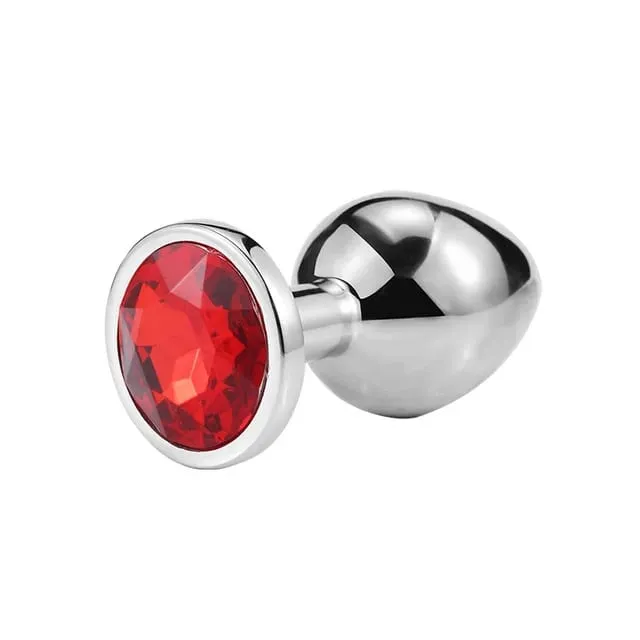 Anus Plug Anal Bead Adults Sex Toys Metal Butt Plug Stainless Steel Anal Plug With Jewelry Colorful Crystal for Women Adult Game
