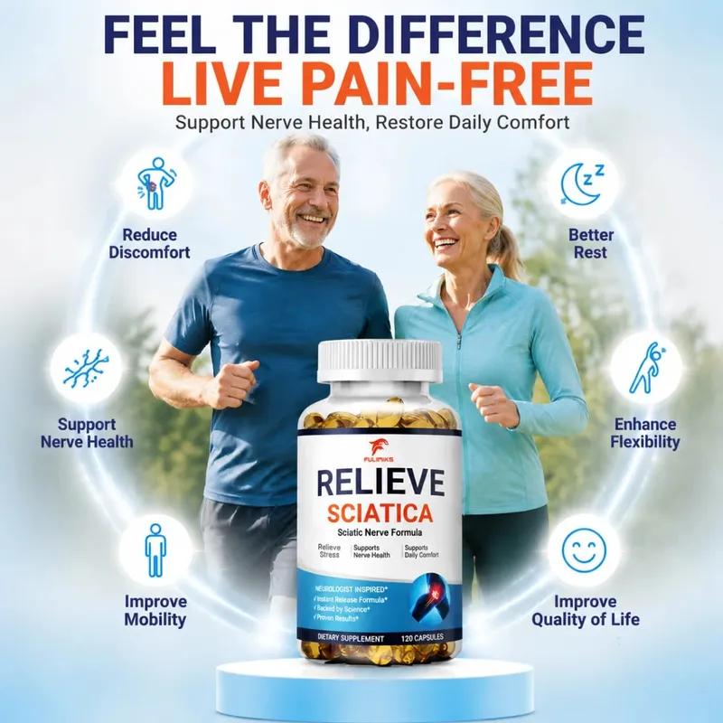 Relieve Sciatica Capsules Support Lower Lumbar Sciatic Hip Thigh Leg Foot Nerve & Joint Health Relax Muscles Flexibility