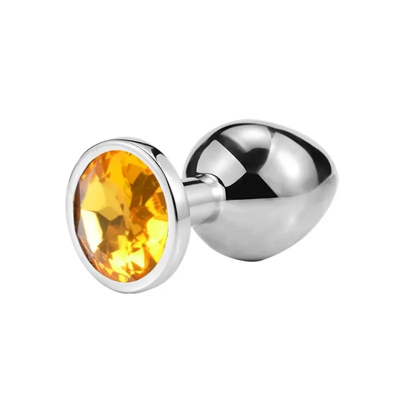 Anus Plug Anal Bead Adults Sex Toys Metal Butt Plug Stainless Steel Anal Plug With Jewelry Colorful Crystal for Women Adult Game