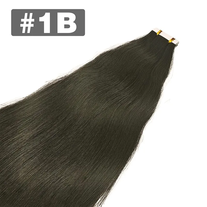 Straight Tape In 100% Real Remy Human Hair Brazilian Human Hair Extensions Skin Weft Adhesive Tape Hair Extensions 50G/set 20pcs