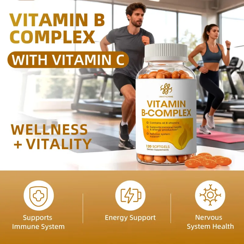 iMATCHME Compound Vitamin B Capsule with Vitamin B2,B6 ,B12 Inositol & Biotin Relieve Stress & Immune System Support Heart Health Brain Function,Mood — image 6