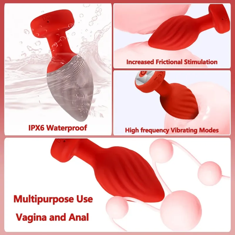 Wireless Bluetooth Anal Plug Vibrator Female Vagin Stimulator APP Remote Control Butt Plug Massager Adult Sex Toys for Man Women