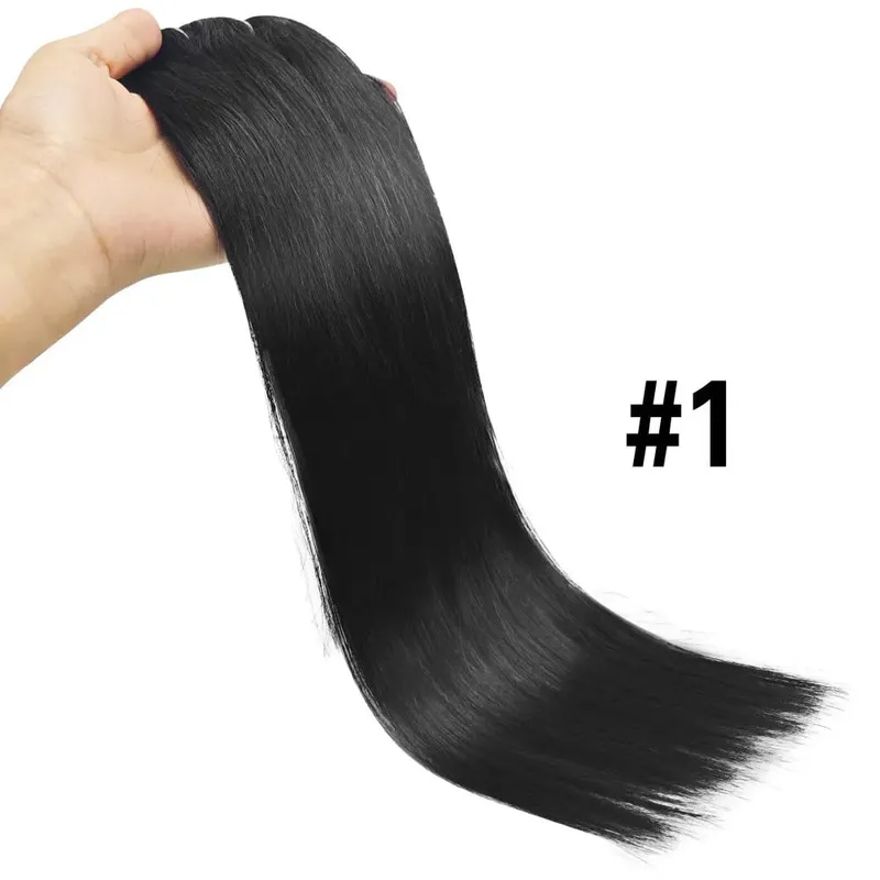 Straight Clip In Human Hair Extensions Brown Unprocessed Hair Extensions Full Head Brazilian Hair Seamless Clip Ins Extension