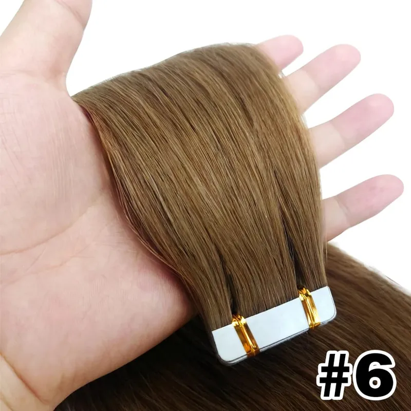 Tape in Human Hair Extension Straight Brazilian Human Hair Extension 2.5g 20pcs 50g Tapes Hair 100% Human Hair Natural Tape Hair