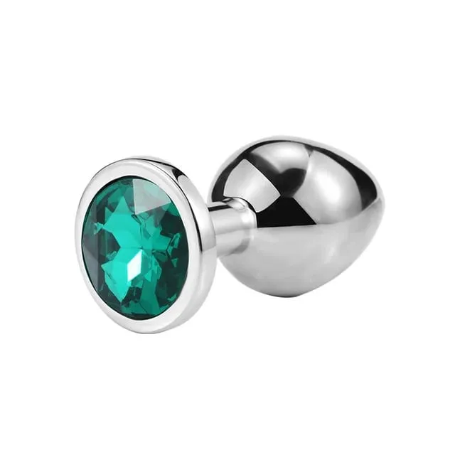 Anus Plug Anal Bead Adults Sex Toys Metal Butt Plug Stainless Steel Anal Plug With Jewelry Colorful Crystal for Women Adult Game