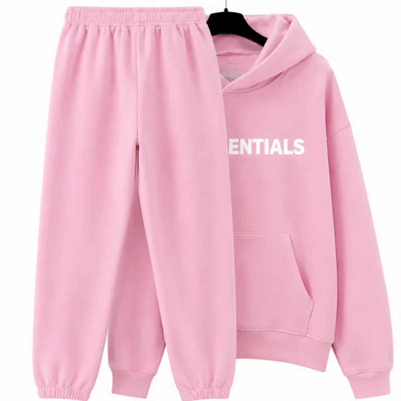 Men's and Women's Autumn and Winter Casual Print Drawstring Hoodies And Pants Set 2-Piece Hoodie + Sweatpants Brushed Loose Sweatshirt Suit，Hip-Hop Skateboard Casual Sportswear For Autumn And Winter