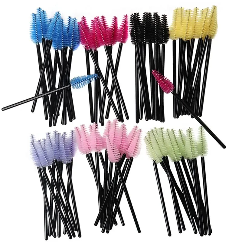 50 stk Øjenvipper Øjenbrynsbørste Vanddråbeform Nylon Øjenvippeforlængelse Applikator Vipper Makeup Børster Skønhedsværktøj Mascara Wand