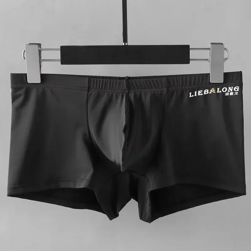 Sexy Männer Unterwäsche Boxer Eis Seide Sexi für Jungen Mann U Konvexen Big Bag Atmungsaktive Ausbuchtung Shorts Nylon Sommer pounch Höschen set