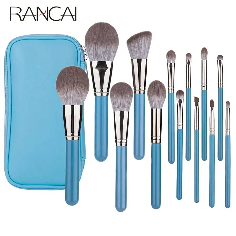 13pcs Makeup Brushes Set with Leather Ba