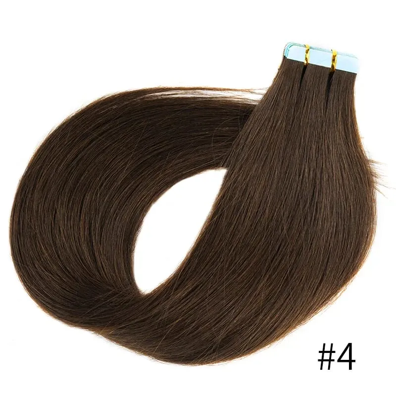 Doreen Copper Red Tape In Human Hair Extensions 16 to 22 Inch 50g/set PU Seamless Skin Weft 350# Colored Hair Extensions Tape in
