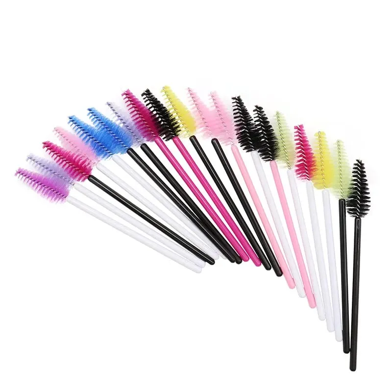 50 stk Øjenvipper Øjenbrynsbørste Vanddråbeform Nylon Øjenvippeforlængelse Applikator Vipper Makeup Børster Skønhedsværktøj Mascara Wand