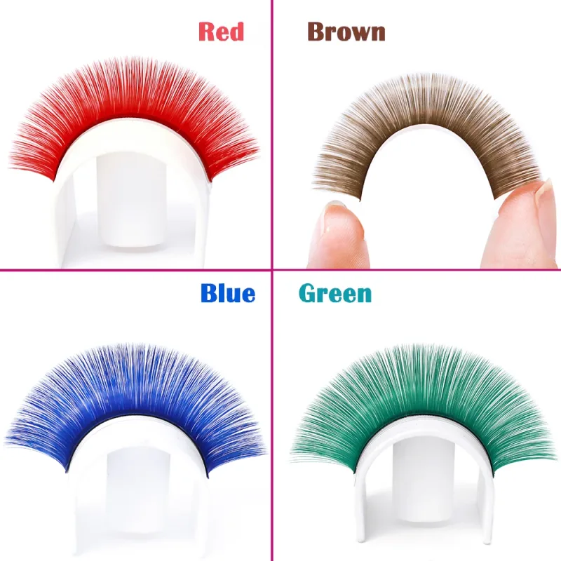 Fadvan Lungo 15-20mm Facile Smazzare Trucco Ciglia Misto 8-14mm Colorato Ciglia Finte Estensioni Ciglia Colore Verde/Viola/Rosso/Blu — image 6