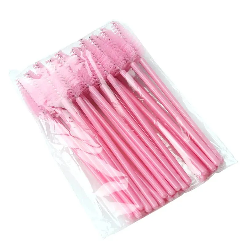 50 stk Øjenvipper Øjenbrynsbørste Vanddråbeform Nylon Øjenvippeforlængelse Applikator Vipper Makeup Børster Skønhedsværktøj Mascara Wand