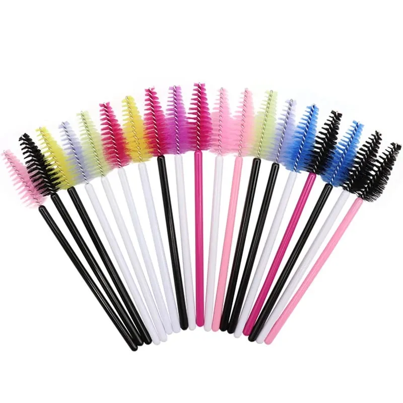 50 stk Øjenvipper Øjenbrynsbørste Vanddråbeform Nylon Øjenvippeforlængelse Applikator Vipper Makeup Børster Skønhedsværktøj Mascara Wand