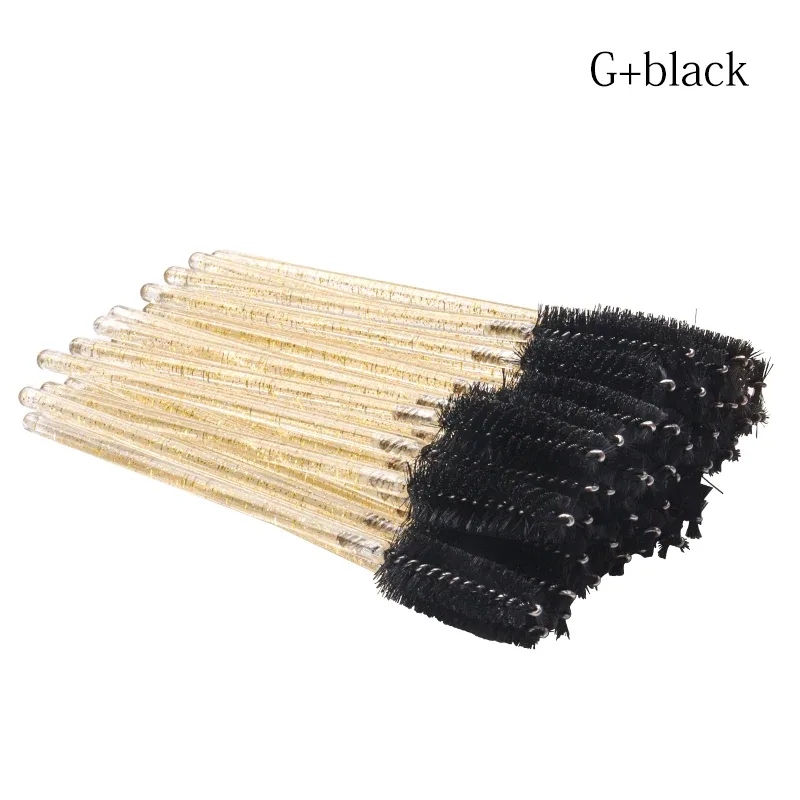 50 stk. Engangs øjenvippebørster Nylon brynbørste Crystal Mascara Wands Applikator øjenvipper Kosmetisk kam kvinder Makeup værktøj