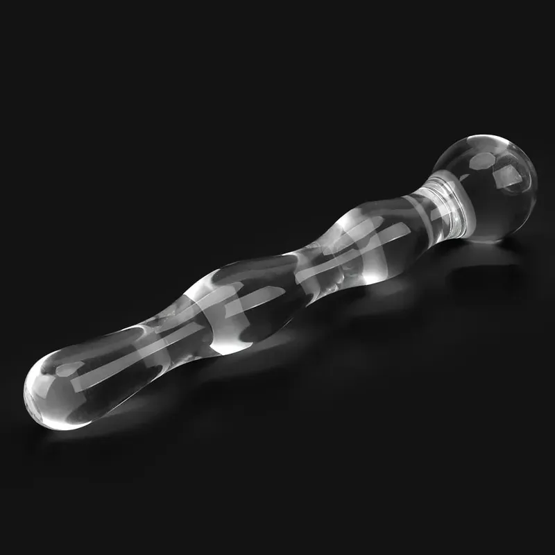 Godemichet Anal en verre de 19cm pour femmes et hommes, masseur de Prostate, masturbateur féminin, jouets sexuels, produits érotiques pour adultes