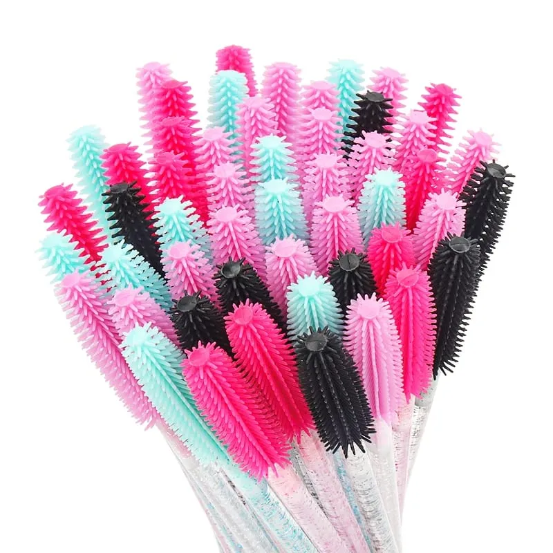 50 ks silikonové krystalové řasenky aplikátor jednorázové diamantové kartáčky na řasy hřeben pro ženy Krása štětec na make-up nástroje — image 6