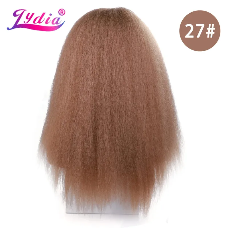 Lydia 8Pcs /Set With18Clips-In Synthetic Kinky Staight Hair Extensions Long Heat Resistant Hair-Pieces16-20 Inches Afro American