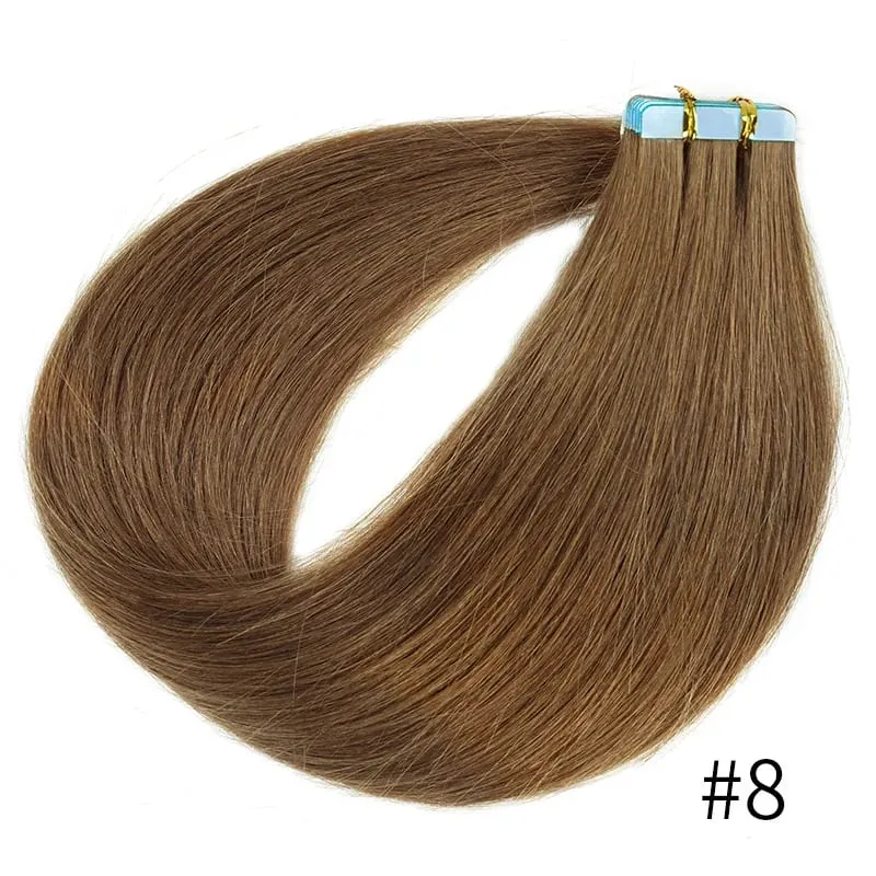 Doreen Copper Red Tape In Human Hair Extensions 16 to 22 Inch 50g/set PU Seamless Skin Weft 350# Colored Hair Extensions Tape in