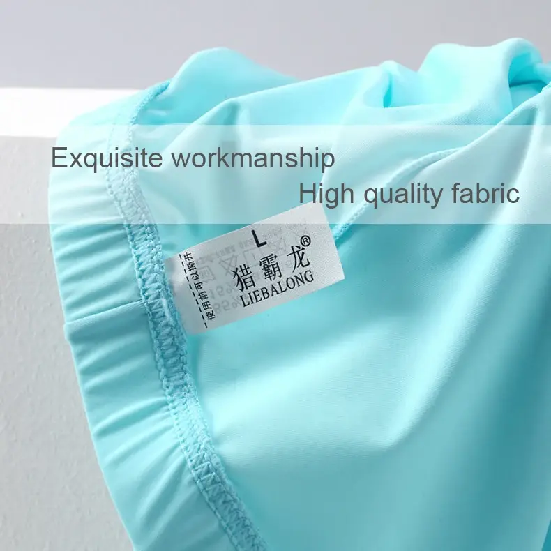 Sexy Männer Unterwäsche Boxer Eis Seide Sexi für Jungen Mann U Konvexen Big Bag Atmungsaktive Ausbuchtung Shorts Nylon Sommer pounch Höschen set — image 4