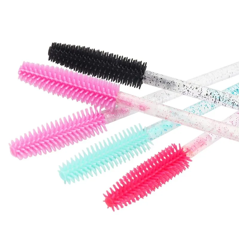 50 ks silikonové krystalové řasenky aplikátor jednorázové diamantové kartáčky na řasy hřeben pro ženy Krása štětec na make-up nástroje — image 5
