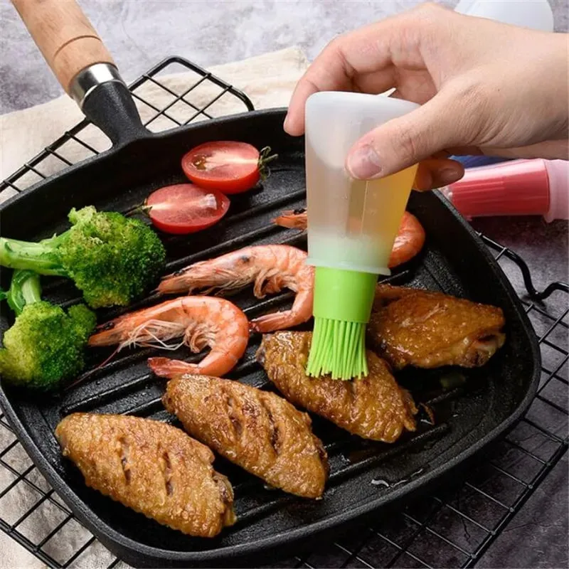 Konyhai eszközök Magas hőmérsékletnek ellenálló szilikon palackkefe Bbq ecset olajkefe Háztartási sütőolaj ecset főzőeszközök
