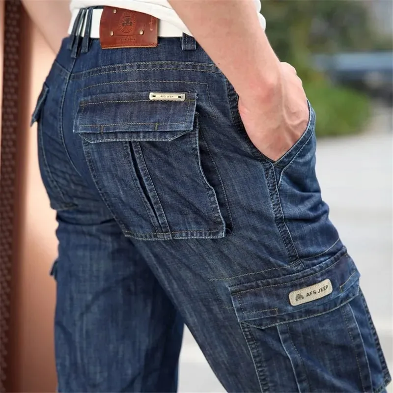 Cargo Jeans Men Big Size 29-40 42 44 Cas