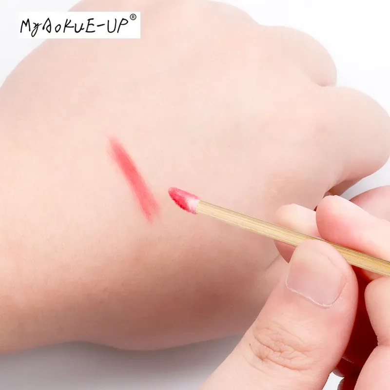 50 stk/pakke engangs bambus læbebørste vipper Mikrobørster Applikatorværktøj til øjenvippeforlængelse Kvinder Makeup Værktøj — image 5