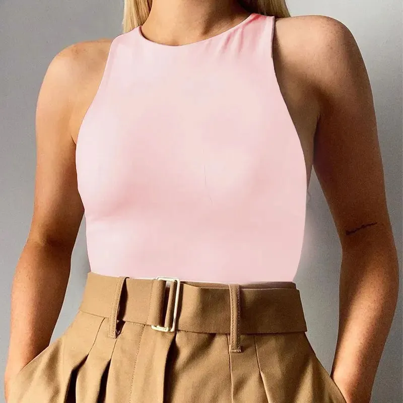 2021 New Women Tank Crop Top Seamless Underwear Top Femme Sexy Tops Sexy Lingerie Intimates Fashion Camisole Wome Slim Bodysuit