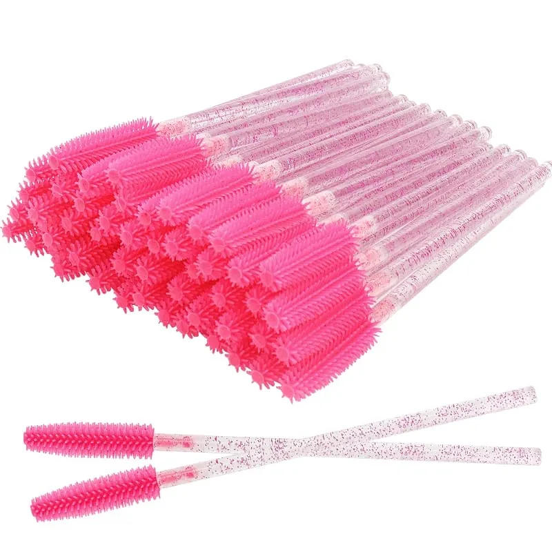 50 ks silikonové krystalové řasenky aplikátor jednorázové diamantové kartáčky na řasy hřeben pro ženy Krása štětec na make-up nástroje — image 8
