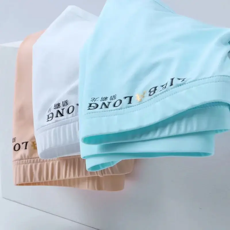 Sexy Männer Unterwäsche Boxer Eis Seide Sexi für Jungen Mann U Konvexen Big Bag Atmungsaktive Ausbuchtung Shorts Nylon Sommer pounch Höschen set — image 2