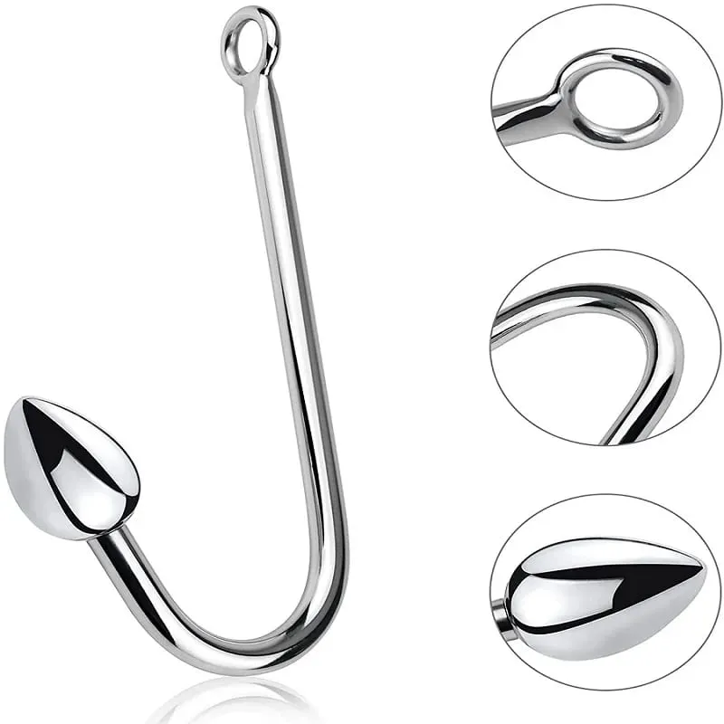 Ensemble de 3 boules de petite, moyenne et grande taille, crochet anal en métal, perles, dilatateur de tête, masseur de prostate, insertion, jouet sexuel bdsm pour homme — image 2