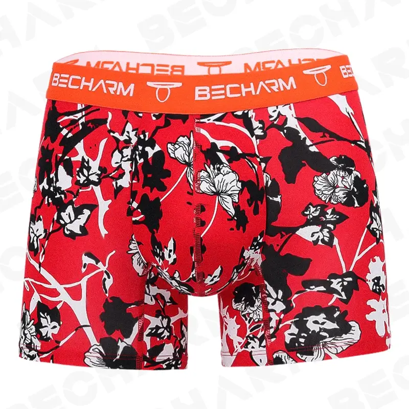 Becharm กางเกงชั้นในชายนักมวยกางเกงขาสั้นสีเทาขนาดใหญ่ชุดกางเกงผู้ชายกางเกงชายนักมวยชายเซ็กซี่เสื้อผ้าสั้น homme ร้อน
