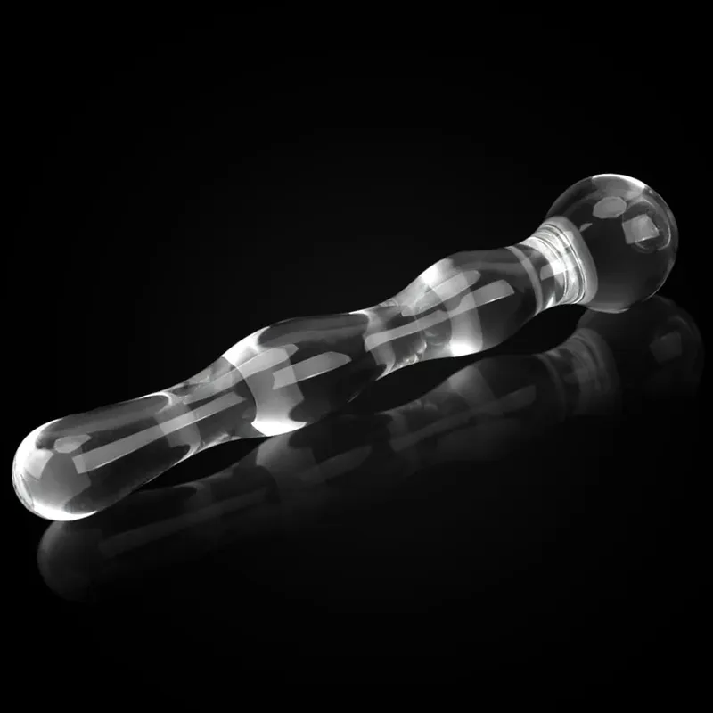 Godemichet Anal en verre de 19cm pour femmes et hommes, masseur de Prostate, masturbateur féminin, jouets sexuels, produits érotiques pour adultes