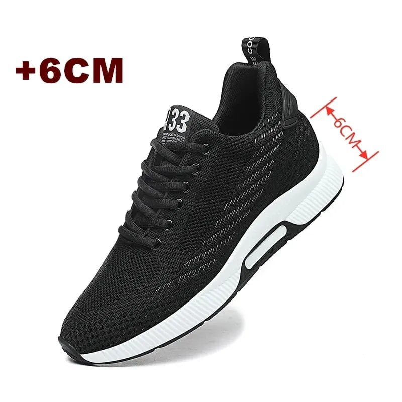 Big Size Elevator Shoes Men Sneakers Heightening Shoes Height Increase Shoes Insoles 6CM Man Daily Life Height Increasing Shoe