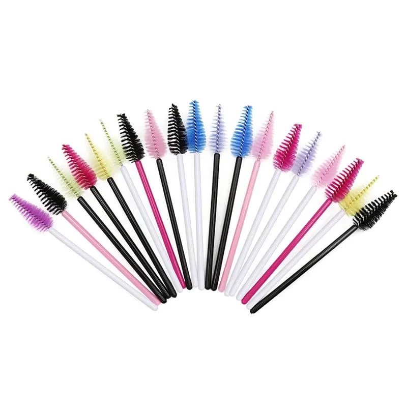50 stk Øjenvipper Øjenbrynsbørste Vanddråbeform Nylon Øjenvippeforlængelse Applikator Vipper Makeup Børster Skønhedsværktøj Mascara Wand