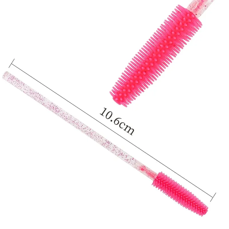 50 ks silikonové krystalové řasenky aplikátor jednorázové diamantové kartáčky na řasy hřeben pro ženy Krása štětec na make-up nástroje — image 4