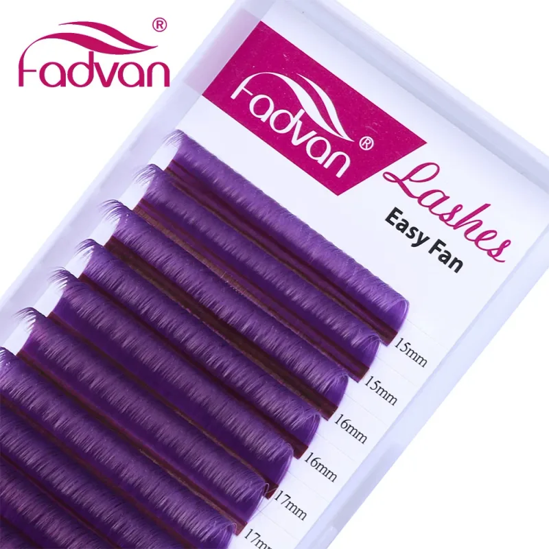 Fadvan Lungo 15-20mm Facile Smazzare Trucco Ciglia Misto 8-14mm Colorato Ciglia Finte Estensioni Ciglia Colore Verde/Viola/Rosso/Blu — image 7