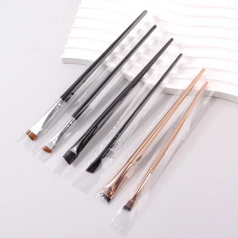 Karsyngirl 2/3Pcs Blade Eyeliner Brush Eyebrow Brush Portable Flat Fine Eye Liner Brow Contour Makeup Brushes Makeup Tool