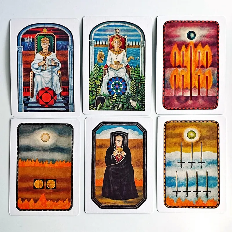 Ang Jungian Tarot Deck sa Rigid Box 78 Double-embossed Card para sa Aktibong Imahinasyon Jung Archetypes Psychology