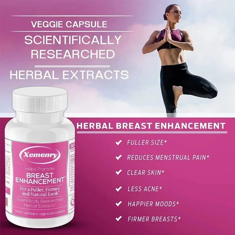 Supplement voor borstvergrotingscapsules - Vitamine C Fenegriek Angelica Chasteberry - Voller formaat Heldere huid Gelukkiger humeur — image 4