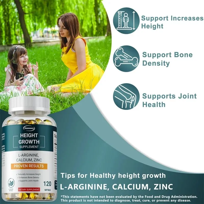 Height Growth Supplements - with Vitamins and Calcium Zinc Improves Bone Strength Promotes Growth and Improve Immunity — image 4