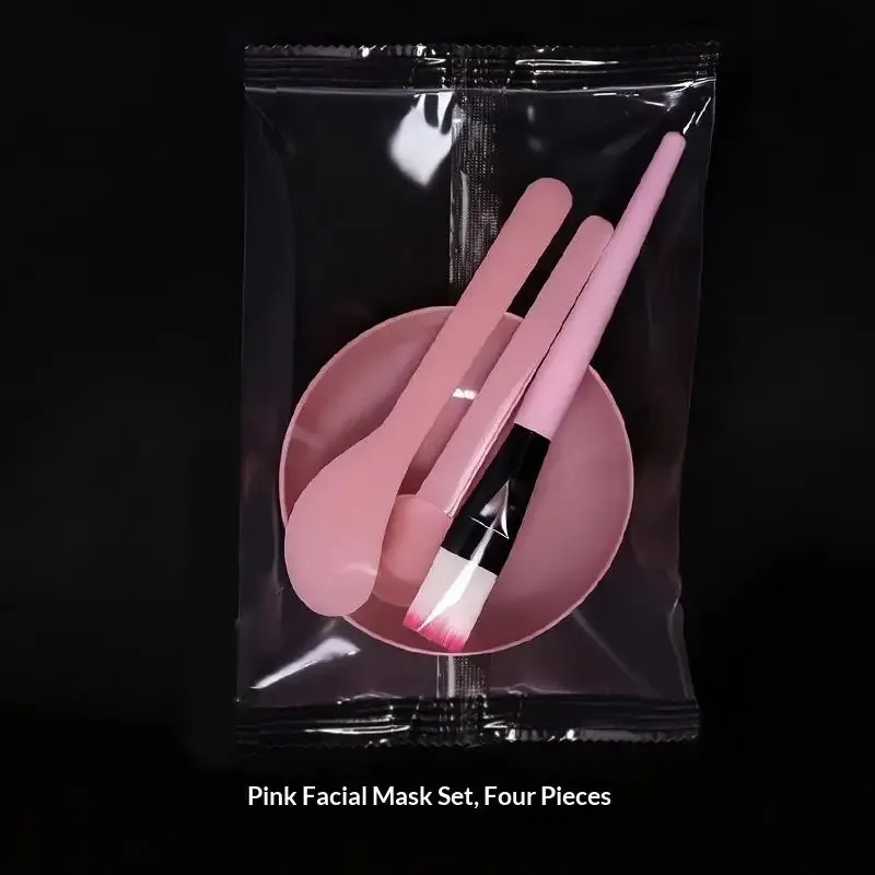 4Pcs DIY Facemask Mixing Tool Kit Facial Mask Bowl Stick Spatula Silicone Soft Face Brushes Spoons