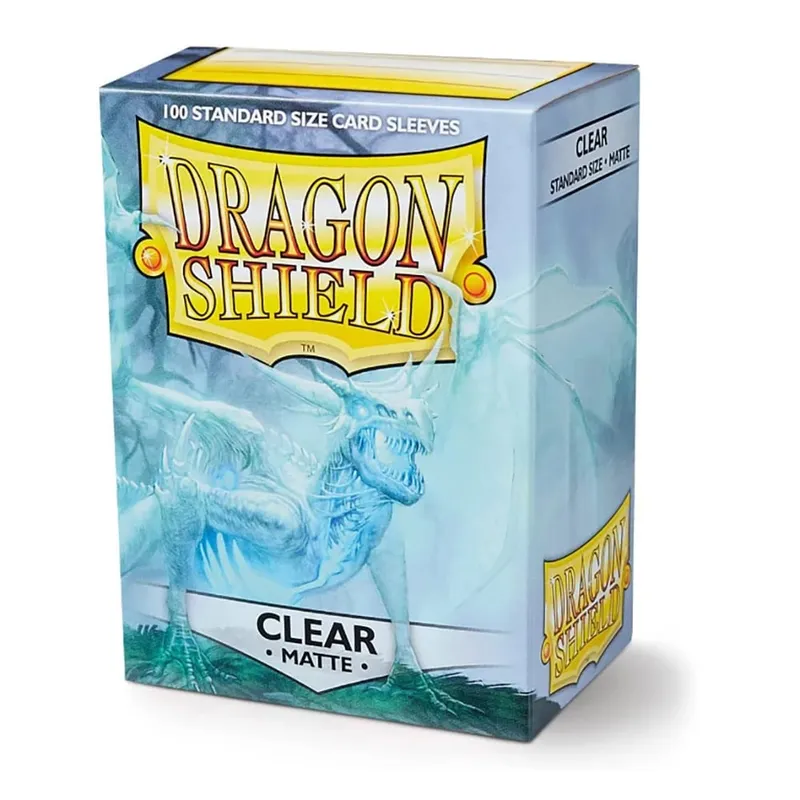 100 STK/ÆSKE Standardstørrelse Dragon Shield Nye ærmer 63x88 mm klare mattekortdæksler til MTG/PKM brætspilskort ærme