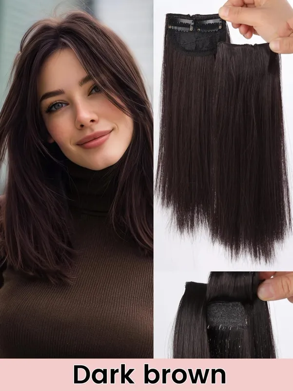 Invisible Seamless Synthetic Hair Pads Clip In One Piece Increase Hair Volume Hair Extensions Top Side Cover Hairpiece