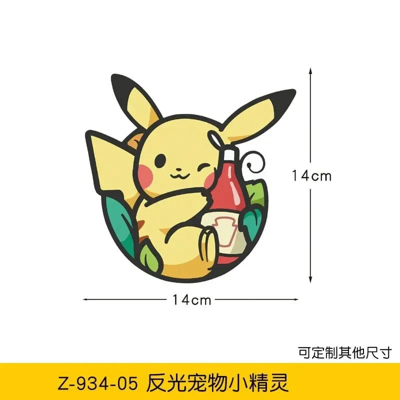 20 Arten Pokemon-Autoaufkleber, Anime-Figur, Pikachu, Gengar, Eevee, Charmander, niedliche Cartoon-Puppe, kreative Aufkleber, Geburtstagsgeschenke