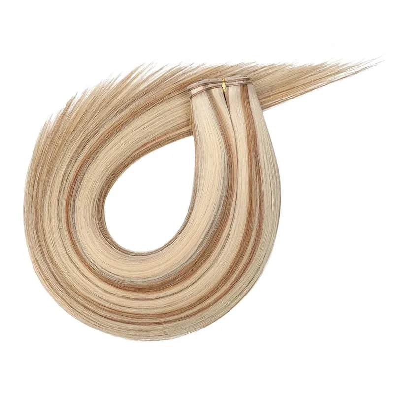 Butterfly Weft Hair Extensions Pu Hole Weft Double Sided Genius Weft Bundles Hand Tied Weft Invisible Weave For Women — image 16