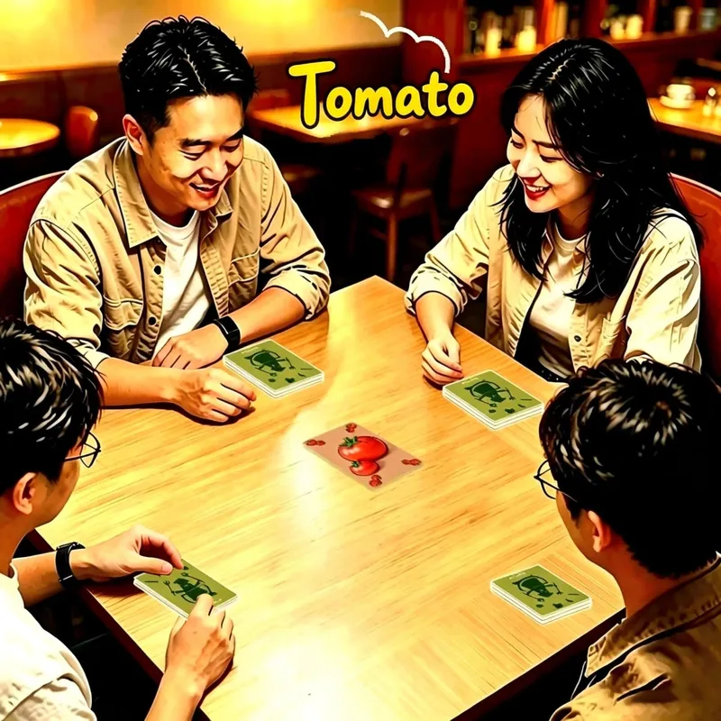 Vegetable Name Guessing Card Game Casual Interactive Game for Dorm Team Building & Parent-Child Gathering