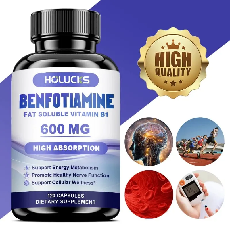 Benfotiamine Capsules Help Maintain Healthy Glucose Metabolism Support Nerve Health Cellular Protection Antioxidant Defense